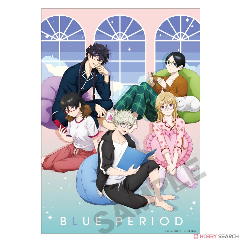 Blue Period A2 Clear Poster Sitting Pattern Assembly (Anime Toy) Item picture1