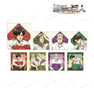 Attack on Titan [Especially Illustrated] Relax Ver. Trading Mini Colored Paper (Set of 8) (Anime Toy)