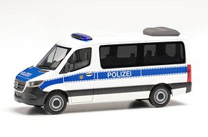 (HO) Mercedes-Benz Sprinter `18 Flat Roof Bus `Polizei Berlin` (Model Train)