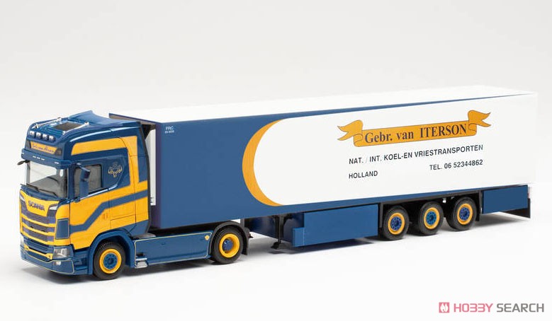 (HO) Scania CS 20 HD 冷蔵ボックスセミトレーラー トラック `Gebr.van Iterson` (鉄道模型) 商品画像1