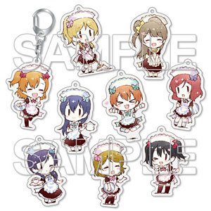 [Love Live!] Trading Acrylic Key Ring - 9 Waitresses - (Set of 9) (Anime Toy)