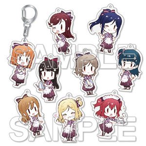 [Love Live! Sunshine!!] Trading Acrylic Key Ring - 9 Waitresses - (Set of 9) (Anime Toy)
