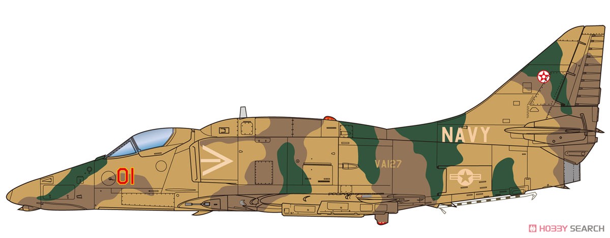 USAF A-4F Skyhawk `Top Gun` (Set of 2) (Plastic model) Color1
