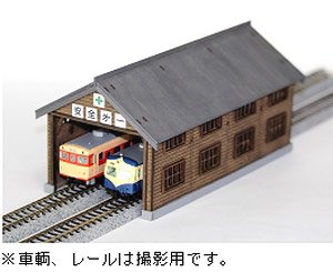 2線木造車庫 組立キット (組み立てキット) (鉄道模型)