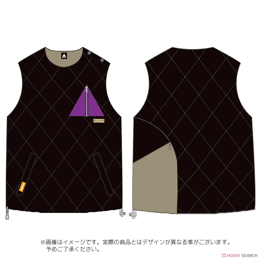 Laid-Back Camp Wilderness Experience Collabo Tent Pocket Camp Vest XL Black (Anime Toy) Item picture1