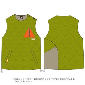 Laid-Back Camp Wilderness Experience Collabo Tent Pocket Camp Vest M Khaki (Anime Toy)