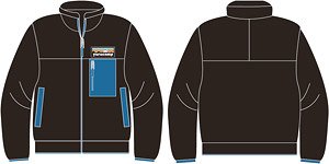 Laid-Back Camp Mt.Fuji Boa Jacket L Black (Anime Toy)