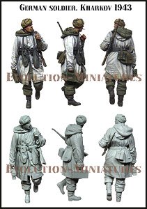 WWIIドイツ歩兵冬季行軍 銜え煙草の独兵 ハリコフ1943 (プラモデル)