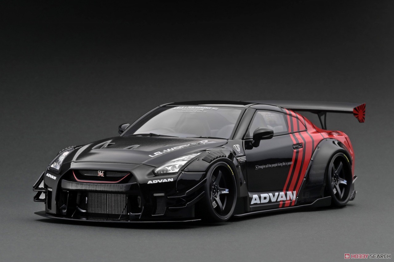 LB-WORKS Nissan GT-R R35 type 2 Black/Red (ミニカー) その他の画像1