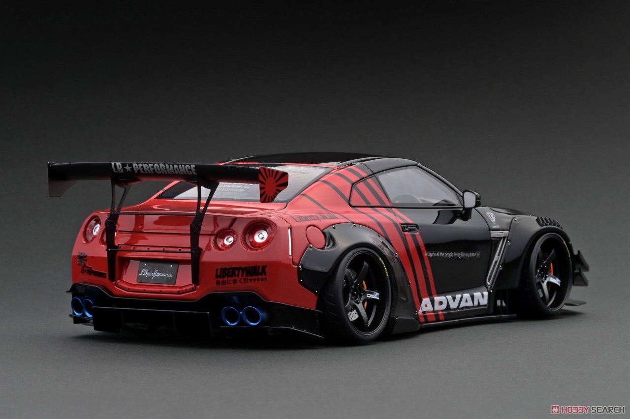 LB-WORKS Nissan GT-R R35 type 2 Black/Red (ミニカー) その他の画像2