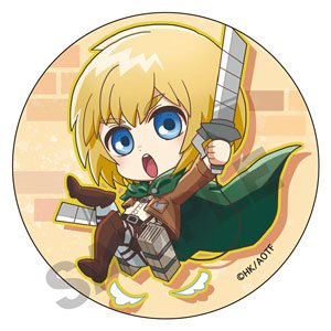 Attack on Titan Can Badge Armin Pyon Chara (Anime Toy)