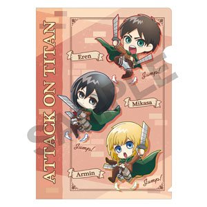 Attack on Titan Single Clear File Red Pyon Chara (Anime Toy)