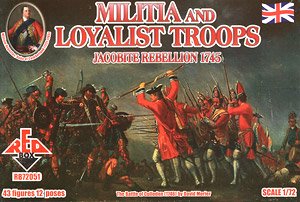 Jacobite Rebellion. Militia and Loyalist Troops 1745 43 Figures in 12 Poses (Plastic model)