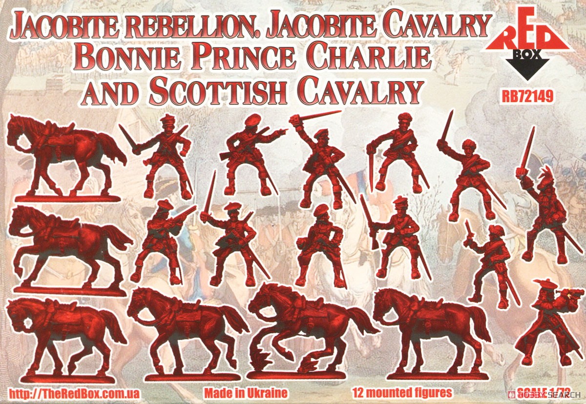 1745年 ジャコバイト蜂起：チャールズ・ ステュアート & スコットランド騎兵 (兵士/馬各12体・12ポーズ) (プラモデル) その他の画像1