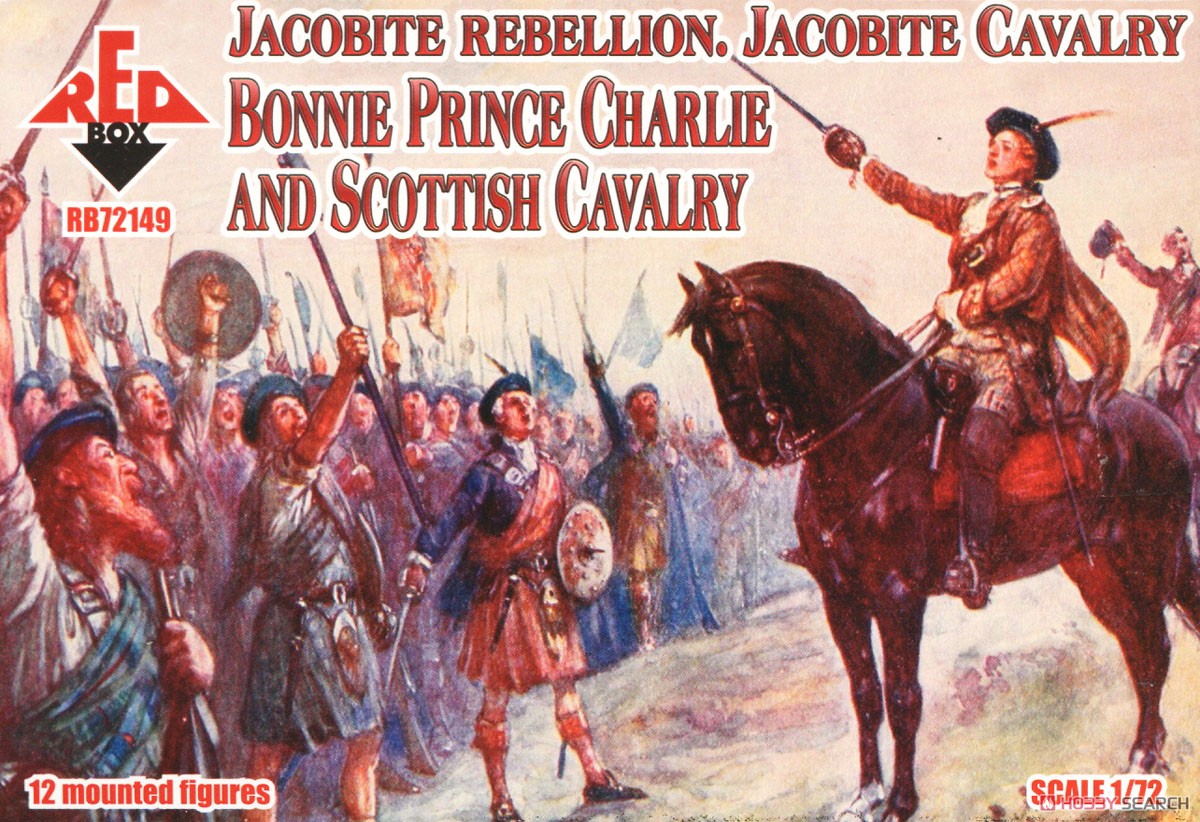 1745年 ジャコバイト蜂起：チャールズ・ ステュアート & スコットランド騎兵 (兵士/馬各12体・12ポーズ) (プラモデル) パッケージ1