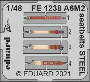 A6M2 Seatbelts Steel (for Eduard) (Plastic model)