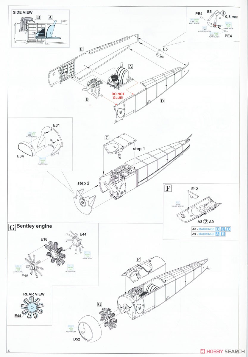 ソッピース F.1 キャメル (BR.1エンジン搭載型) プロフィパック (プラモデル) 設計図2