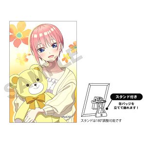五等分の花嫁∬ アート缶バッジ 一花 ぬいぐるみ抱っこ (キャラクターグッズ)