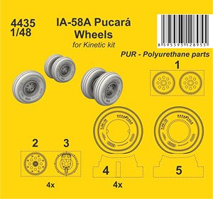 IA-58A Pucara Wheels (for Kinetic) (Plastic model)