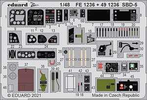 Photo-Etched Parts for SBD-5 (for Revell) (Plastic model)