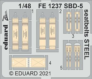 SBD-5 Seatbelts Steel (for Revell) (Plastic model)