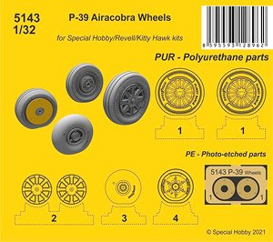 P-39 Airacobra Wheels (Plastic model)