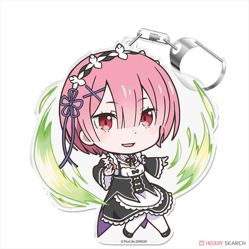 Re:Zero -Starting Life in Another World- Puni Colle! Key Ring (w/Stand) Ram Ver.2 (Anime Toy) Item picture1