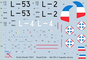 「ロイヤルエミール」 ユーゴスラビア空軍のMe109 (デカール)