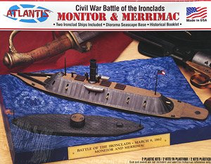 Monitor and Merrimack Civil War Battle of the Ironclads (Plastic model)