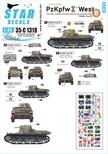 PzKpfw I in the West. PzKpfw I Ausf B. Fall Gelb - Invasion of France and the Low Countries 1940. (Decal)