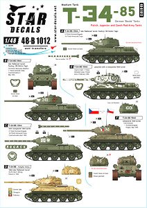 WWII 露/ソ T-34-85中戦車 諸外国のT-34-85 ドイツ鹵獲戦車 ポーランド ユーゴスラビア チェコ赤軍 (デカール)