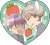 Yonezoh Nekota Duplicate Original Picture Exhibition [Treat Me Gently, Please] Heart Type Glitter Acrylic Badge (Set of 6) (Anime Toy) Item picture2