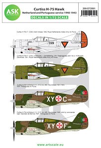 Curtiss H-75 Netherlands and Portuguese Service 1940-1943 (Decal)