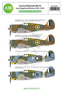 Curtiss Mohawk IV over Egypt and Burma 1941-1943 (Decal)