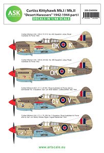 Curtiss Kittyhawk Mk.I / Mk.II `Desert Harassers` 1942-1944 part I (Decal)