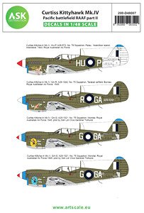 Curtiss Kittyhawk Mk.IV Pacific Battlefield RAAF part II (Decal)