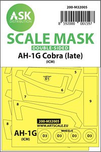 AH-1G Cobra (late) Double-sided for ICM (Plastic model)