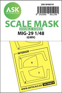 MiG-29 Double-sided Painting Mask for Great Wall Hobby (Plastic model)