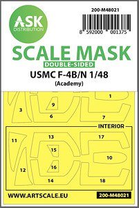 USMC F-4B/N Double-sided Painting Mask for Academy (Plastic model)