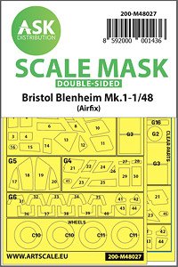 Bristol Blenheim Mk.I Double-sided Painting Mask for Airfix (Plastic model)