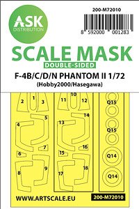 F-4B/C/D/N Phantom II Double-sided Painting Mask for Hasegawa / Hobby2000 (Plastic model)