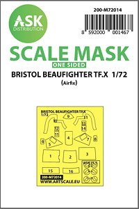 Bristol Beaufighter TF.X One-sided Painting Mask for Airfix (Plastic model)
