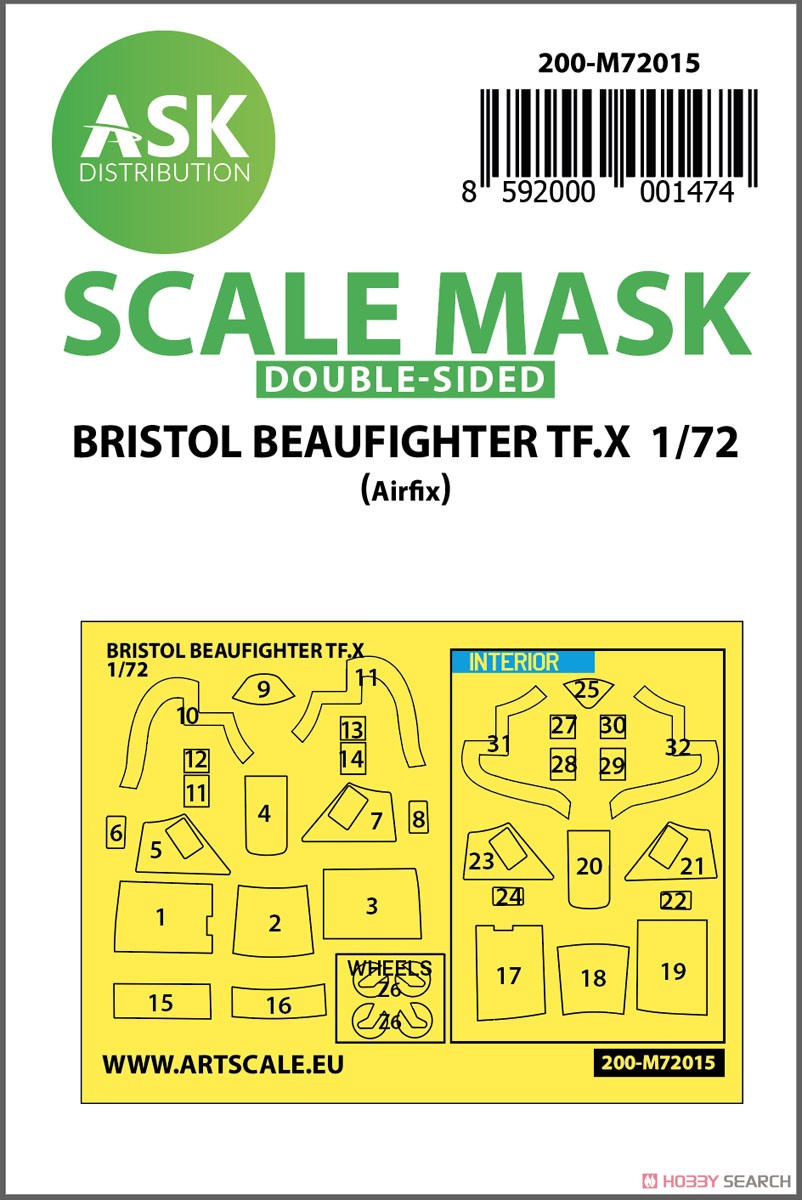Bristol Beaufighter TF.X Double-sided Painting Mask for Airfix (Plastic model) Other picture1