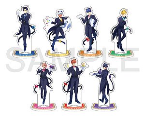 Obey Me! x Mixx Garden Black Cat Butler Cafe Trading Acrylic Stand (Set of 5) (Anime Toy)