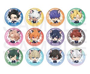 Obey Me! x Mixx Garden Black Cat Butler Cafe Trading Mini Chara Can Badge (Set of 5) (Anime Toy)