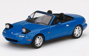 ユーノス・ロードスター マリナーブルー ヘッドライトアップ (右ハンドル) (ミニカー)