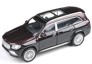 メルセデス マイバッハ GLS オブシディアンブラック / ルベライトレッド LHD (ミニカー)