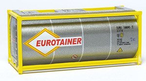 (N) 20ft Tank Container `Eurotainer` (1 Piece) (Model Train)