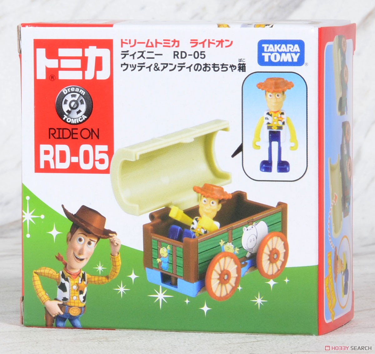 ドリームトミカ ライドオン ディズニー RD-05 ウッディ&アンディのおもちゃ箱 (トミカ) パッケージ1