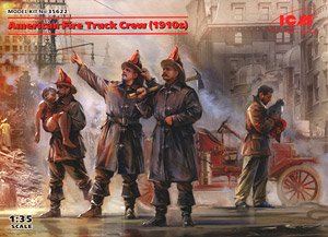 American Fire Truck Crew (1910s) (Plastic model)